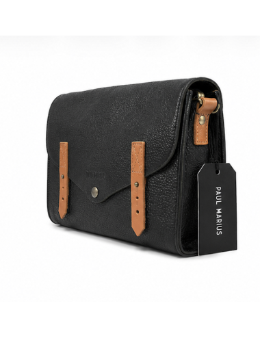 Sac bandoulière cuir femme L’Indispensable noir - Holala