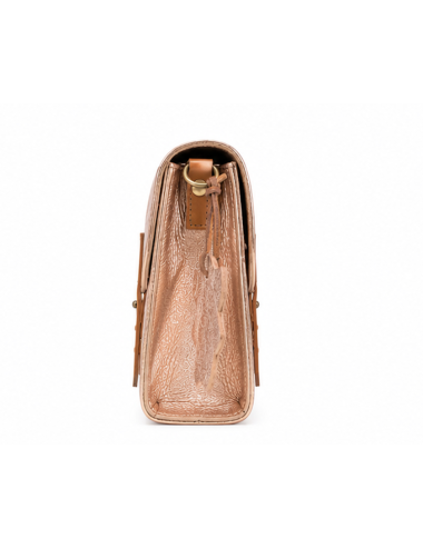 L'indispensable or rose - sac bandoulière cuir femme rose - Paul Marius