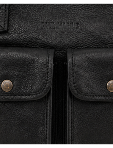 Sac Bandoulière cuir Ledandy Noir - Paul Marius
