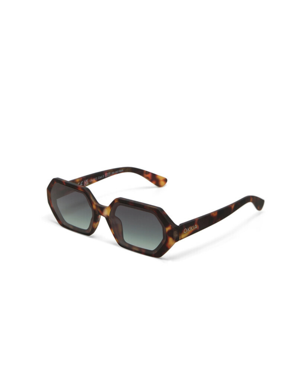 Lunettes de soleil Andrea Classic Havana Verres Verts – OKKIA