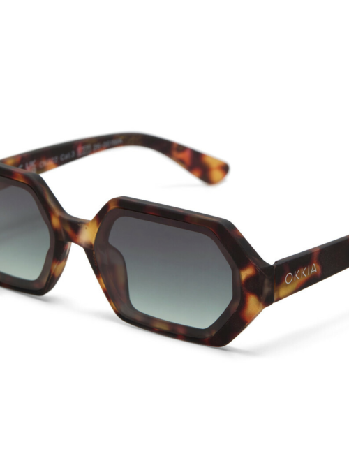 Lunettes de soleil Andrea Classic Havana Verres Verts – OKKIA