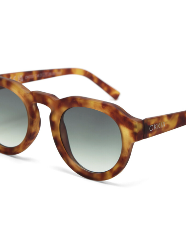 Lunettes de soleil Zeno Sahara Havana Verres Verts – OKKIA