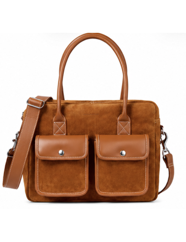 Sac de Travail en Cuir Suédé LeDandy Fauve – PAUL MARIUS