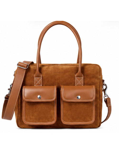 Sac de Travail en Cuir Suédé LeDandy Fauve – PAUL MARIUS