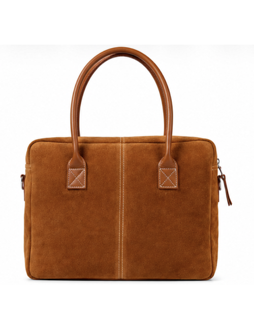 Sac de Travail en Cuir Suédé LeDandy Fauve – PAUL MARIUS