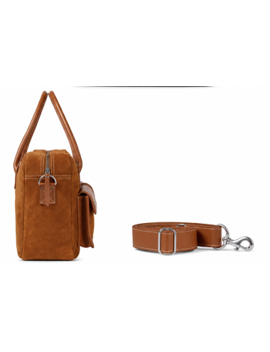 Sac de Travail en Cuir Suédé LeDandy Fauve – PAUL MARIUS