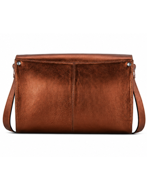 Sac Bandoulière en Cuir Métallisé Ginger – L’Indispensable PAUL MARIUS