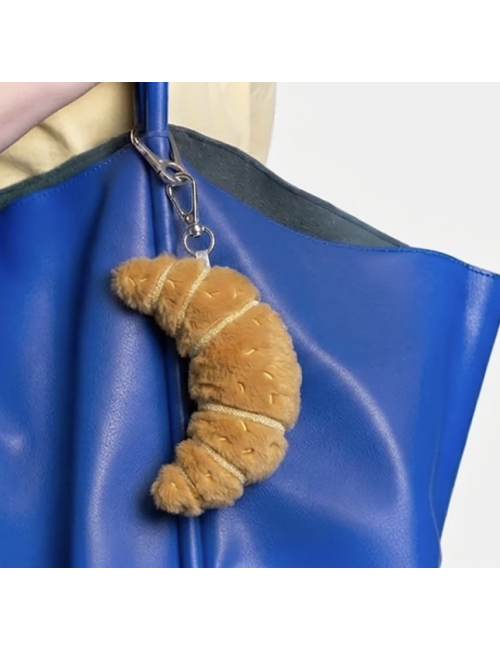 Eat My Socks – Croissant Bag Charm – Porte-clés Croissant en Peluche
