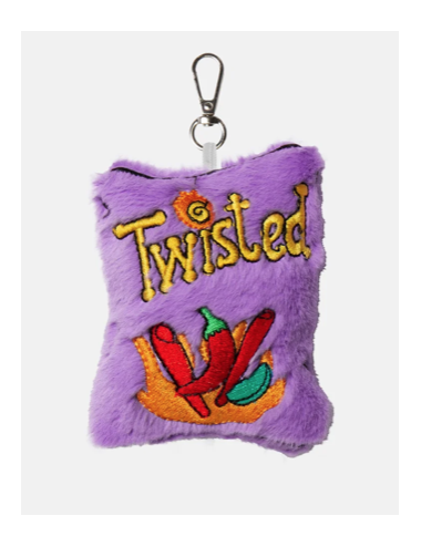 Eat My Socks – Twisted Bag Charm – Porte-clés Peluche Torsadé