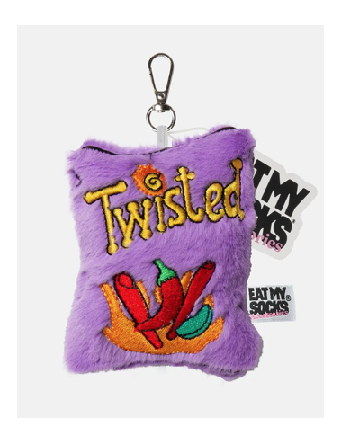 Eat My Socks – Twisted Bag Charm – Porte-clés Peluche Torsadé