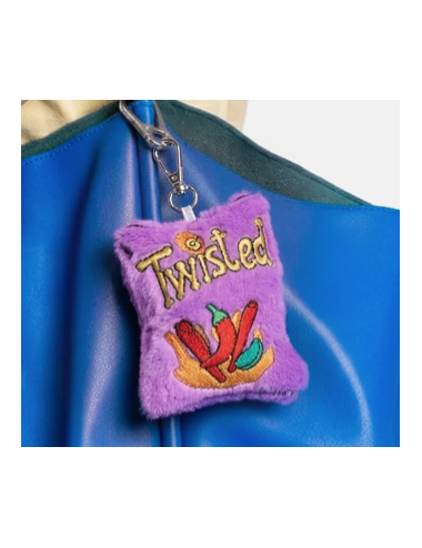 Eat My Socks – Twisted Bag Charm – Porte-clés Peluche Torsadé