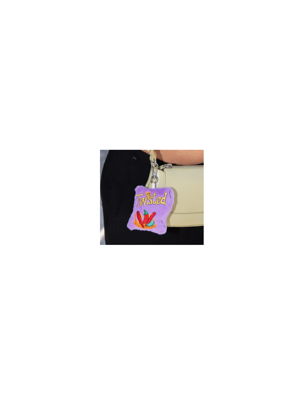 Eat My Socks – Twisted Bag Charm – Porte-clés Peluche Torsadé