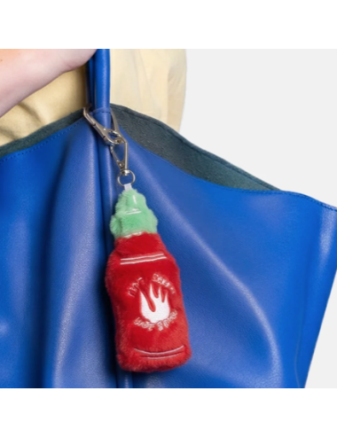 Eat My Socks – Sriracha Bag Charm – Porte-clés Sauce Piquante en Peluche