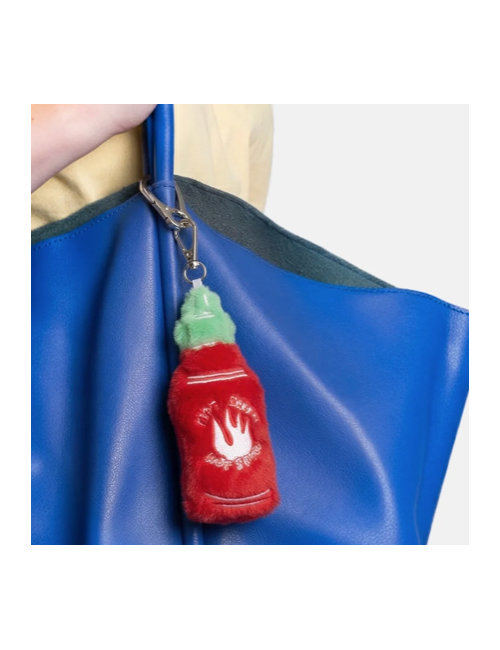 Eat My Socks – Sriracha Bag Charm – Porte-clés Sauce Piquante en Peluche