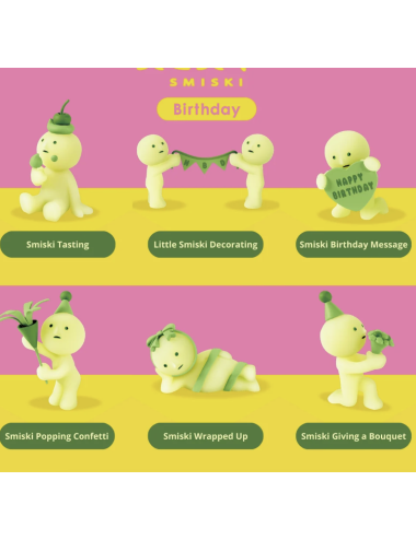 Smiski Birthday – Figurine Surprise 1 Pièce – Modèle Aléatoire