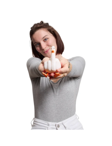 Squishy d’Oie d’Honneur – Oie Anti-Stress avec Doigt d’Honneur