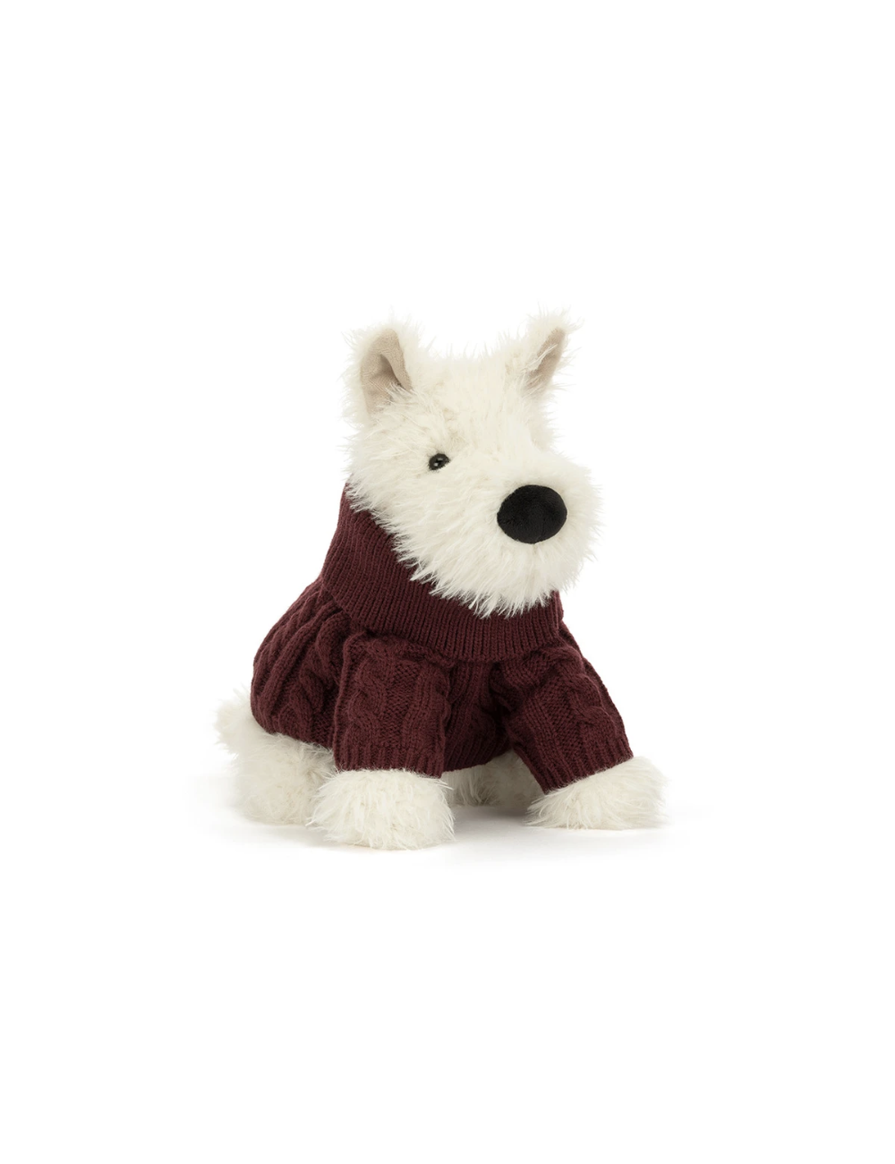 Jellycat Munro Scottie Dog Winter Jumper – Chien Scottie en Pull d’Hiver