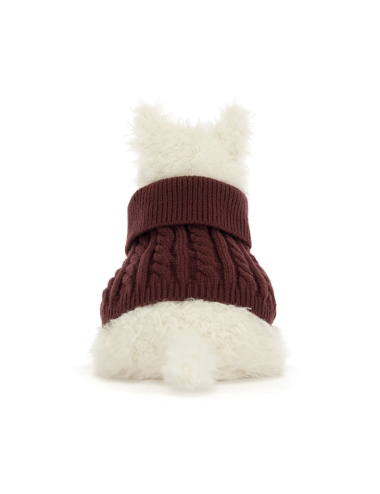 Jellycat Munro Scottie Dog Winter Jumper – Chien Scottie en Pull d’Hiver