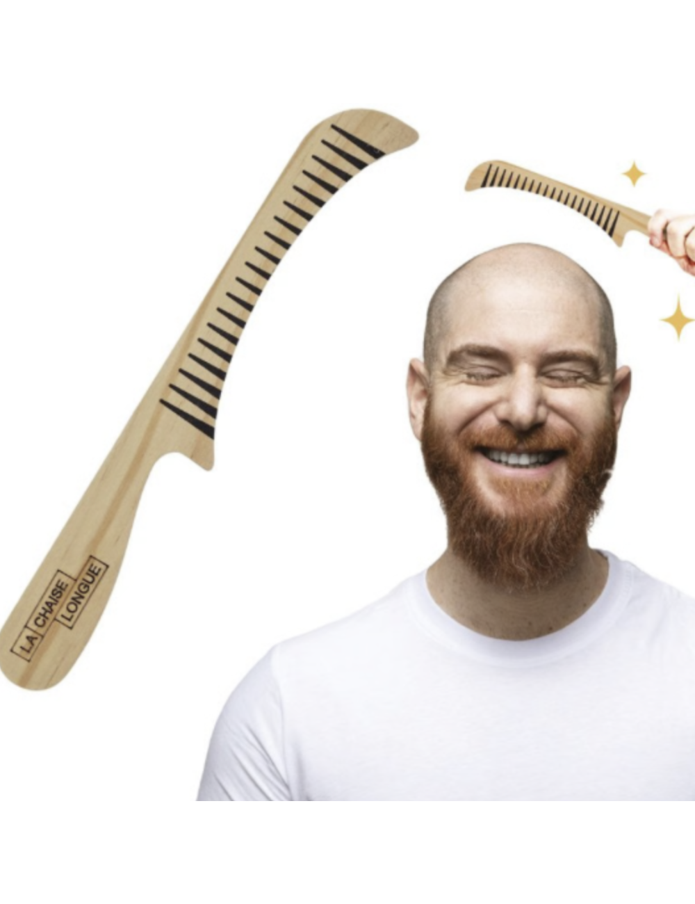 Peigne pour chauve en bois - cadeau humoristique Holala