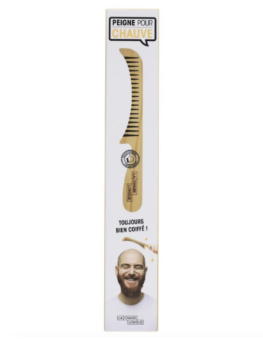 Peigne pour chauve en bois - cadeau humoristique Holala