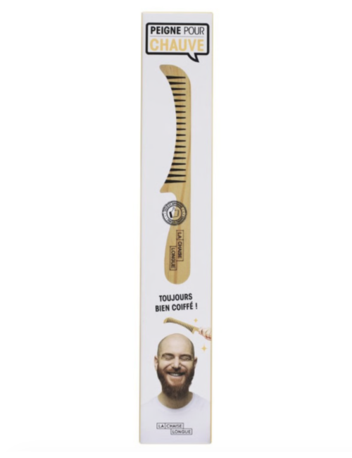 Peigne pour chauve en bois - cadeau humoristique Holala