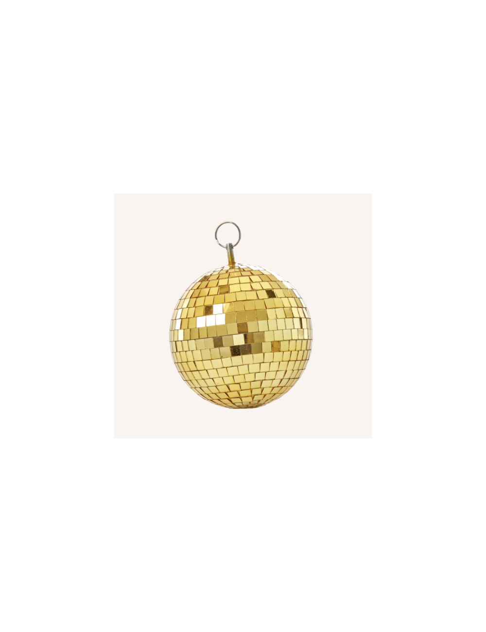 Boule disco dorée Rice – Décoration à facettes ronde taille moyenne
