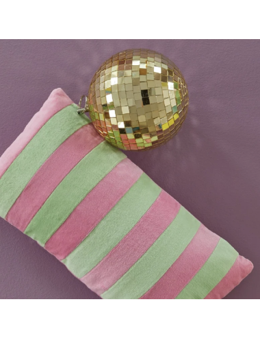 Boule disco dorée Rice – Décoration à facettes ronde taille moyenne