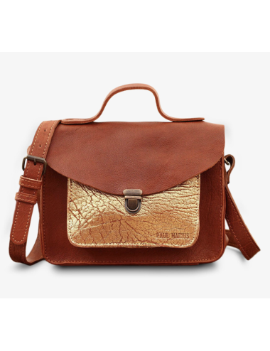 Sac Mademoiselle George Naturel Doré en cuir – PAUL MARIUS