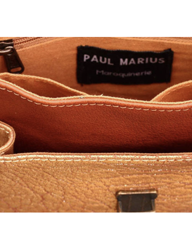 Sac Mademoiselle George Naturel Doré en cuir – PAUL MARIUS