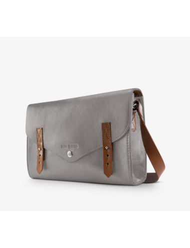 Sac L’Indispensable Acier en cuir métallisé – PAUL MARIUS