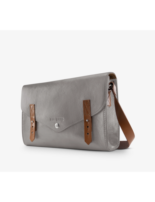 Sac L’Indispensable Acier en cuir métallisé – PAUL MARIUS