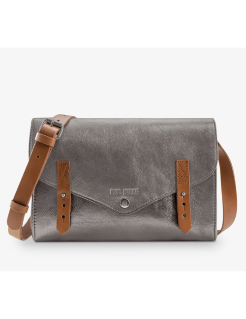 Sac L’Indispensable Acier en cuir métallisé – PAUL MARIUS