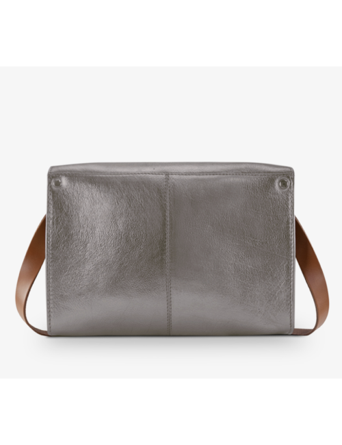 Sac L’Indispensable Acier en cuir métallisé – PAUL MARIUS