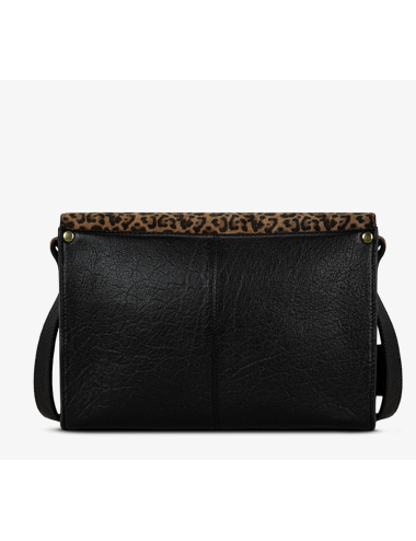 Sac L’Indispensable Léopard Noir en cuir – PAUL MARIUS