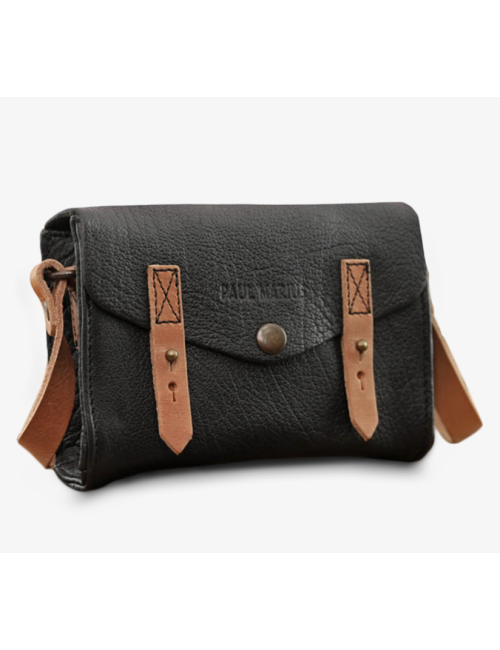 Sac LeMini Indispensable Noir en cuir – PAUL MARIUS