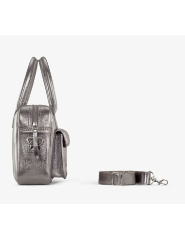 Sac LeDandy S Acier en cuir métallisé – PAUL MARIUS