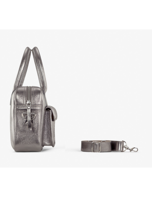 Sac LeDandy S Acier en cuir métallisé – PAUL MARIUS