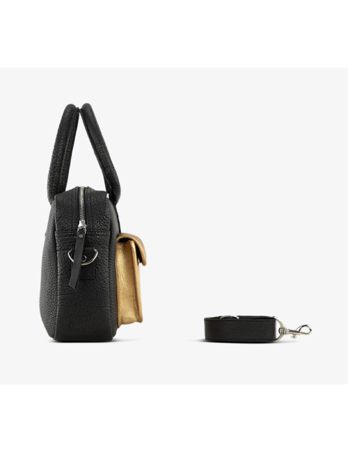 Sac LeDandy S Noir Doré en cuir – PAUL MARIUS