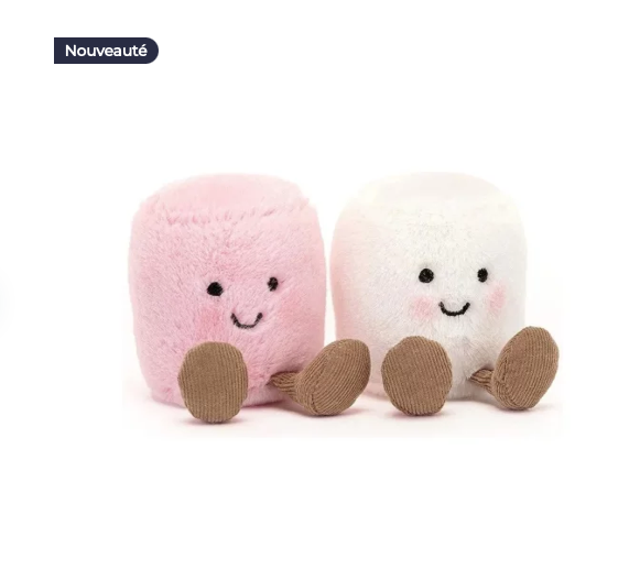 peluche marshmallows pink and white jellycat