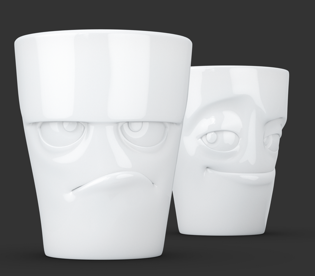 Lot 2 mugs visage 