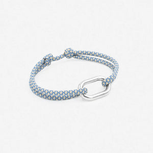 Bracelet Livarde bleu marine et blanc maillon 22mm le vent à la française