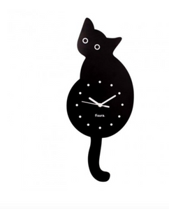 Horloge à balancier chat